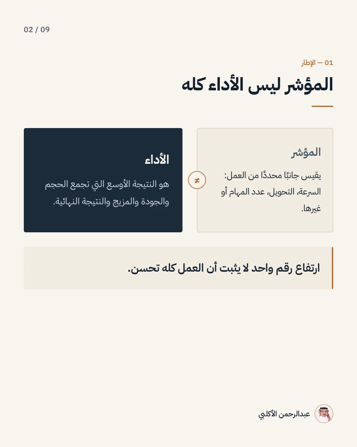 الصفحة 2 من 9 — قد يتحسن المؤشر دون أن يتحسن الأداء
